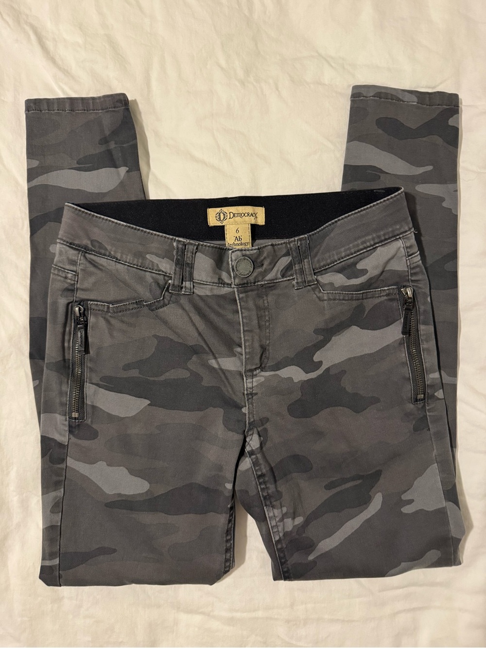 Democracy Charcoal Camo Skinny Pants